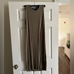 Olive Green Tunic Sleeveless Dress